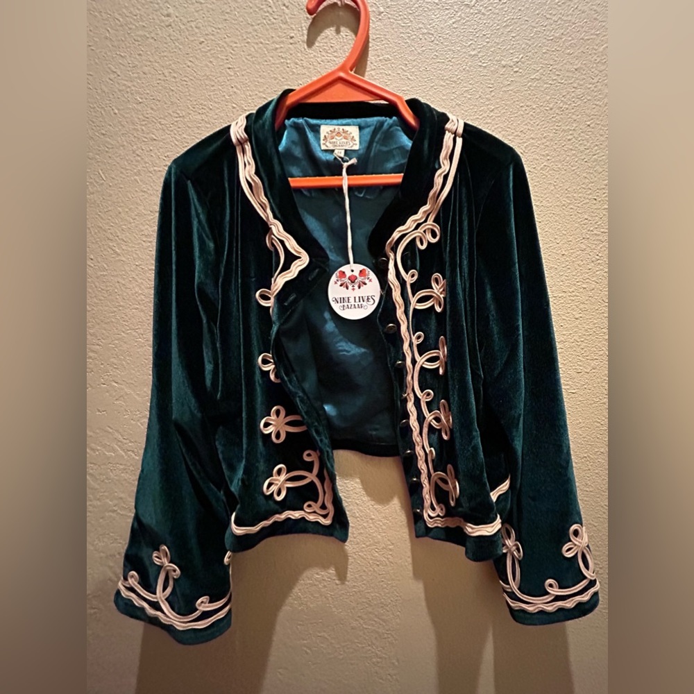 NWT Nine Lives Bazaar Joni Jacket in Emerald, Size 14